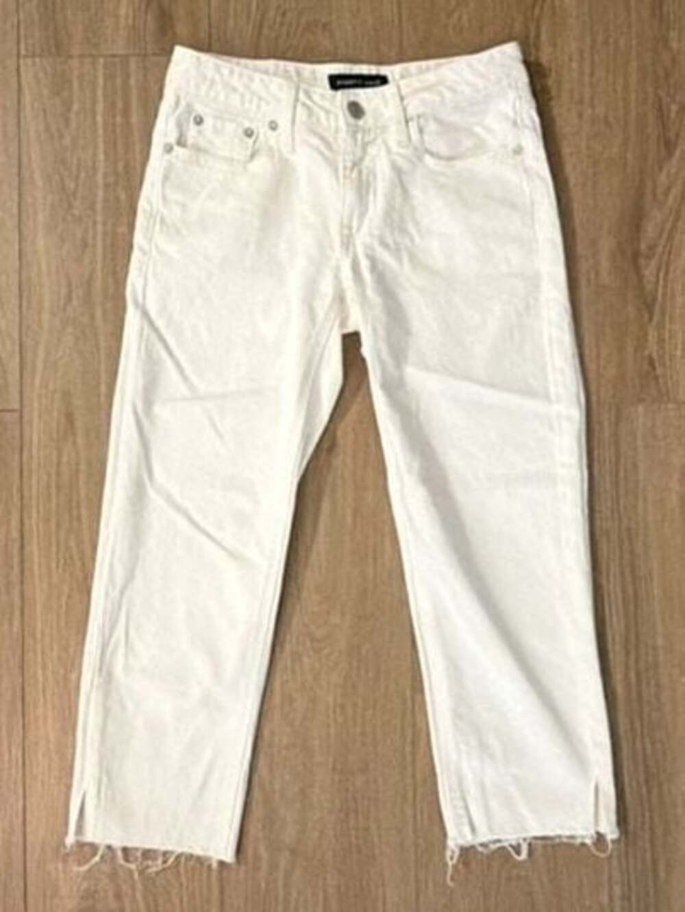 Aéropostale Low Rise Baggy Crop White Denim Jeans Size 00R